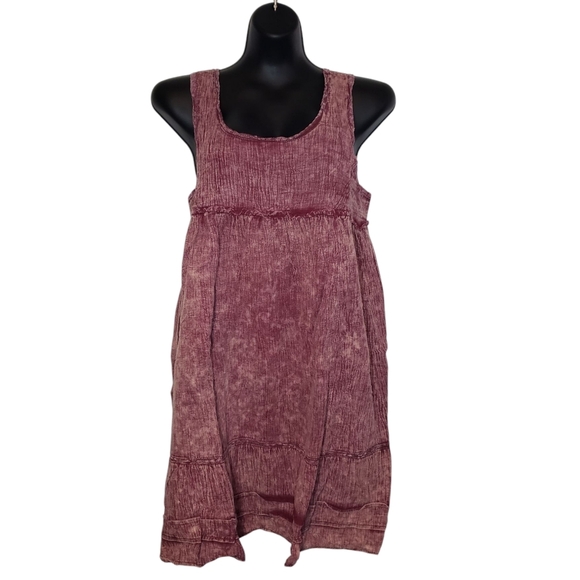 Hayden Burgundy Oversized Flowy Tank Dress Medium NWT - Picture 1 of 3